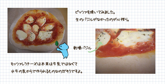 ピッツァを焼いた!